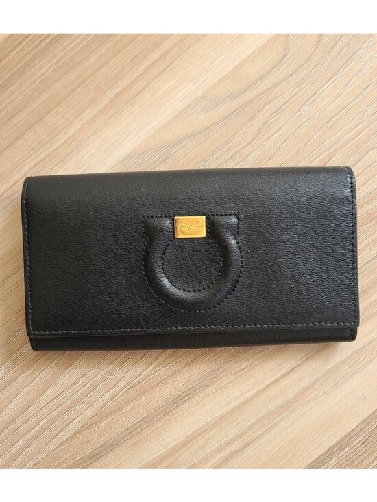 Salvatore Ferragamo Handbags - Salvatore Ferragamo Wallet Mini Purse Black Leather